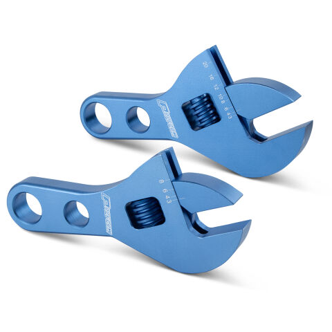 Adjustable AN Wrench Set; One Fits -3AN to -8AN; One Fits -10AN to -20AN;&nbsp;Blue