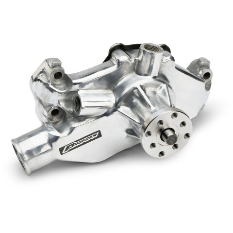 Engine Water Pump; Mechanical Short Style; High Flow Model; Polished; SB&nbsp;Chevy