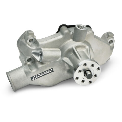Engine Water Pump; Mechanical Short Style; High Flow Model; Satin; SB&nbsp;Chevy