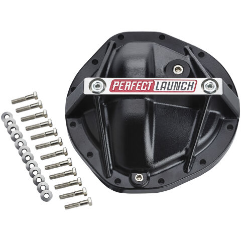 Differential Cover; 'Perfect Launch'; Fits GM 12 Bolt; Truck; Aluminum;&nbsp;Black