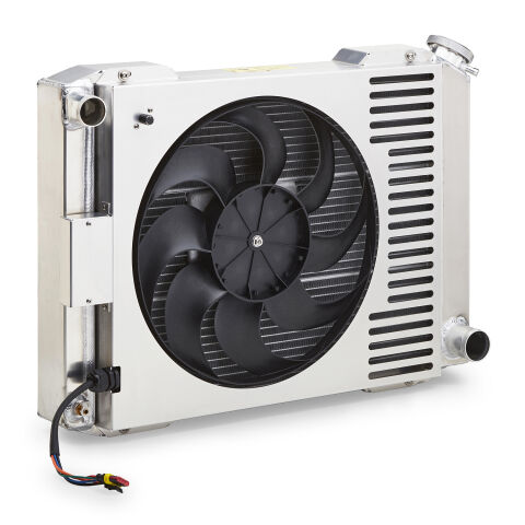 Slim-Fit Radiator System, Universal, GM Style, 21-inch Core, Manual Transmission