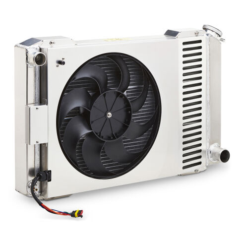 Slim-Fit Radiator System, Universal, GM Style, 23-inch Core, Manual Transmission