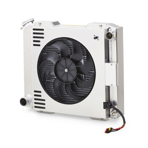 Slim-Fit Radiator System, Universal, Ford Style, 17-inch Core, Manual&nbsp;Trans