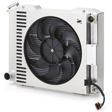 Slim-Fit Radiator System, Universal, Ford Style, 19-inch Core, Manual&nbsp;Trans