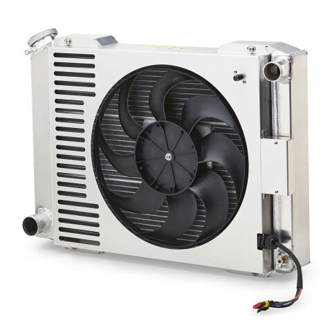 Slim-Fit Radiator System, Universal, Ford Style, 21-inch Core, Manual&nbsp;Trans