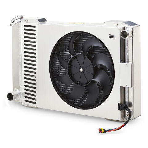 Slim-Fit Radiator System, Universal, Ford Style, 23-inch Core, Manual&nbsp;Trans