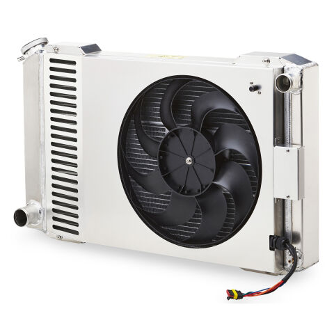 Slim-Fit Radiator System, Universal, Ford Style, 26-inch Core, Manual&nbsp;Trans