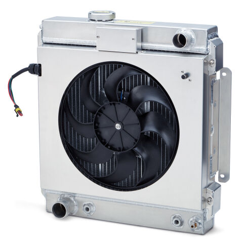 Slim-Fit Radiator System, 1964-66 Mustang, Driver Side Outlet, Auto&nbsp;Trans