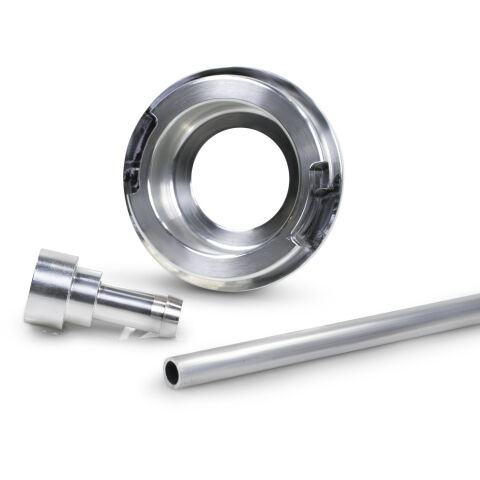 Radiator Cap Filler Neck; Remote Overflow Tube Kit; Billet Aluminum