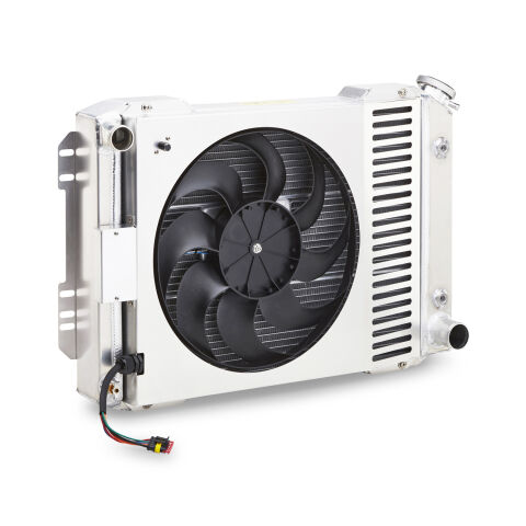 Slim-Fit Radiator System, Mopar 1970-74 E-Body, 60-88 A/B-Body, Automatic Trans
