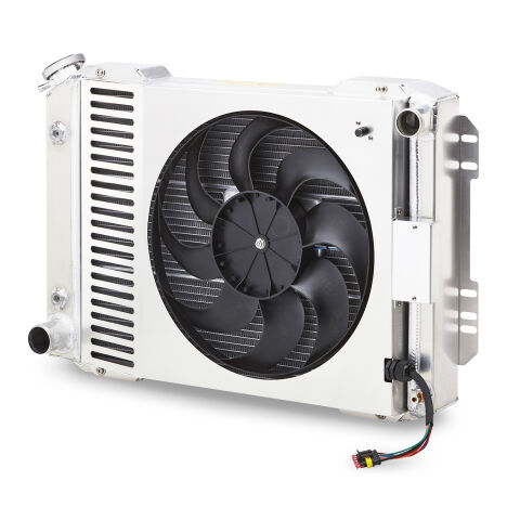 Slim-Fit Radiator System, Mopar 1970-74 E-Body, 60-88 A/B-Body, Automatic&nbsp;Trans