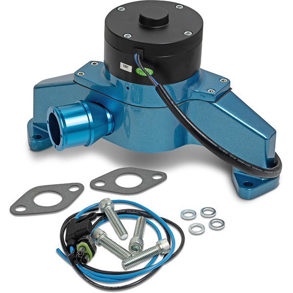 blue electric water pump