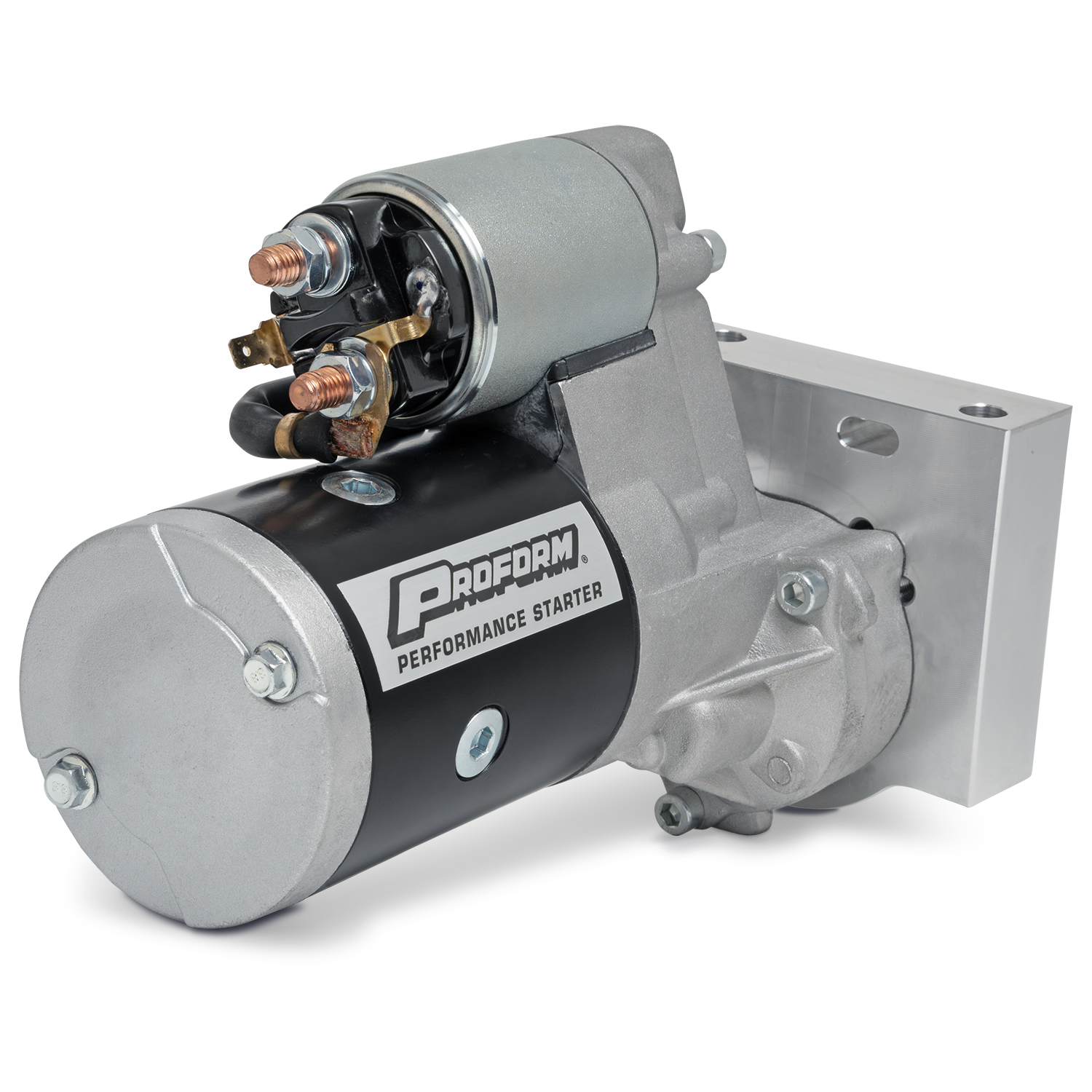 PROFORM High-Torque Mini Starter showing its compact motor and mounting plate